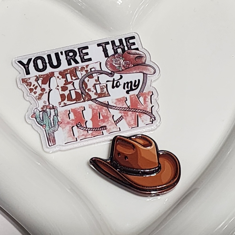 You're the Yee to My Haw Flatback Focal Bead Keychain Beaded Pen Cowboy